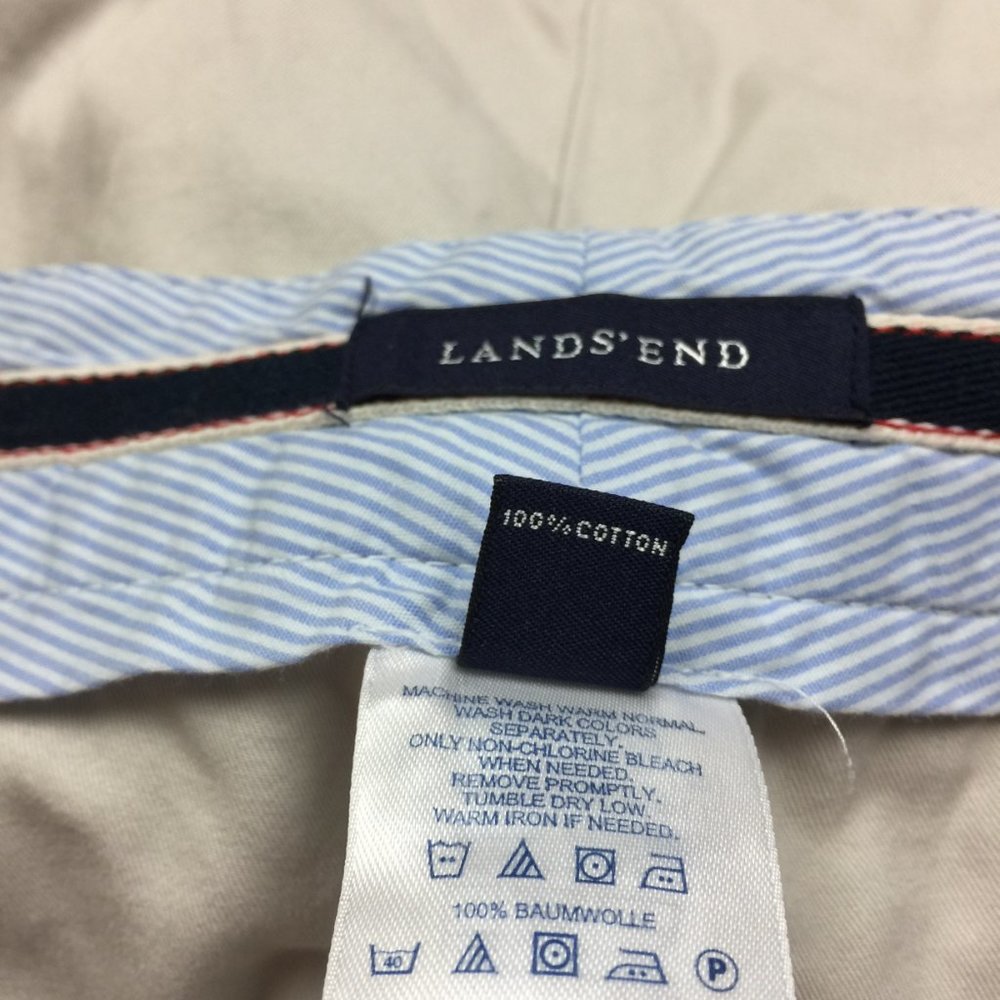 Land's End Chino Skort Skirt Size 14P Womans Petite Beige KHAKI Buttons Pockets - Picture 5 of 14